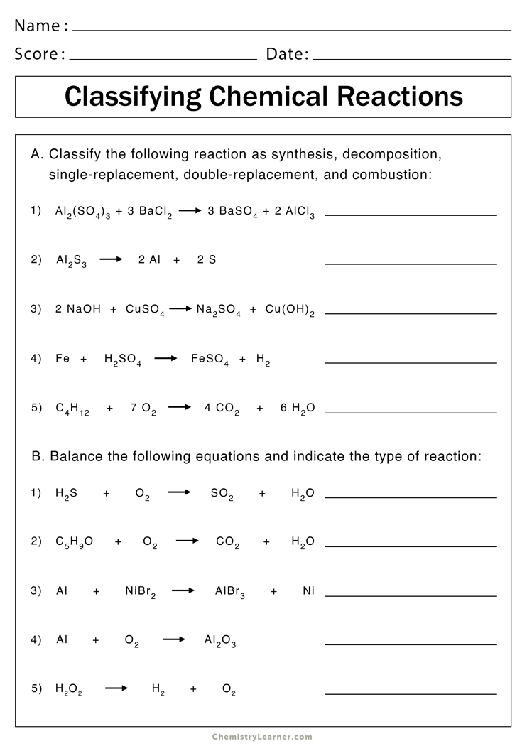 types-of-chemical-reactions-worksheets-free-printable