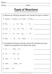Types of Chemical Reactions Worksheets | Chemistry Learner