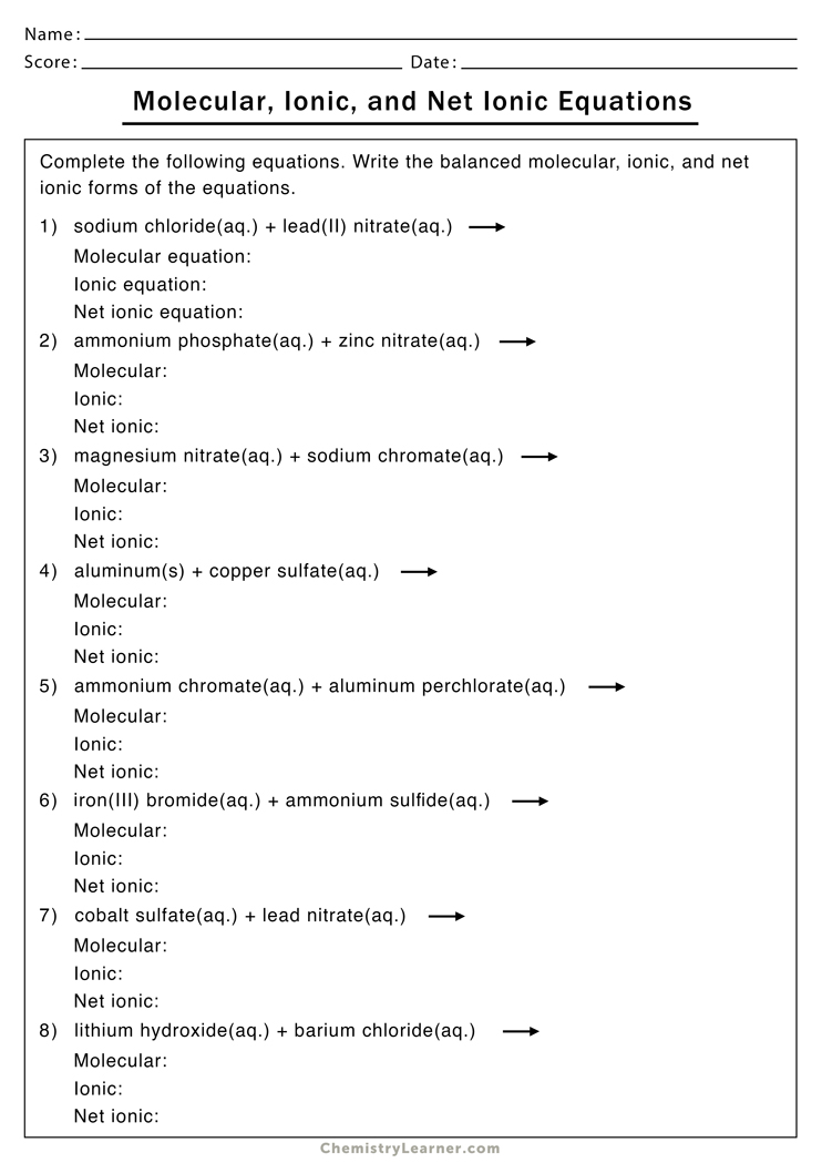 Total Ionic Equation Calculator Advancetews